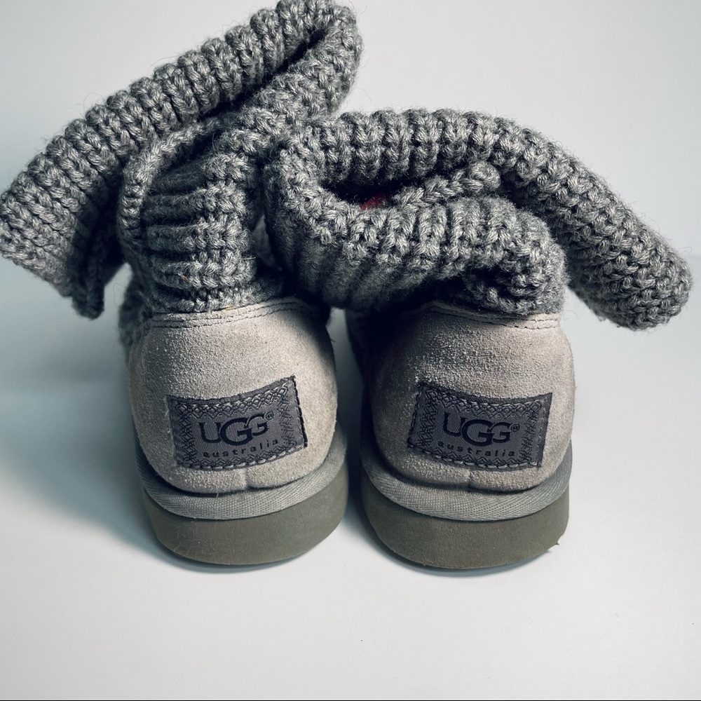Ugg Knit Grey Boots Size 4